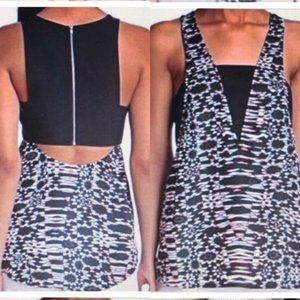 Cooper & Ella Top with Waves Print and Racerback Silhouette (NWT)